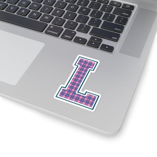 Preppy Letter L Kiss Cut Sticker