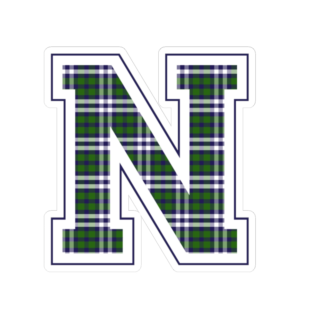 Equestrian Letter N Kiss Cut Sticker