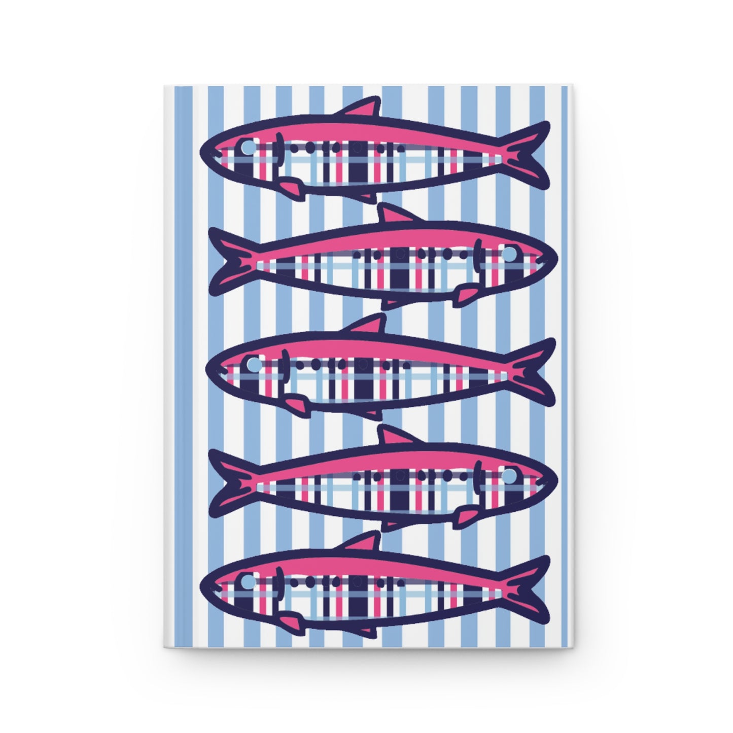 Plaid Sardines Hardcover Journal