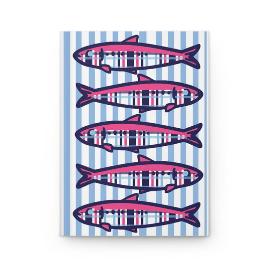 Plaid Sardines Hardcover Journal