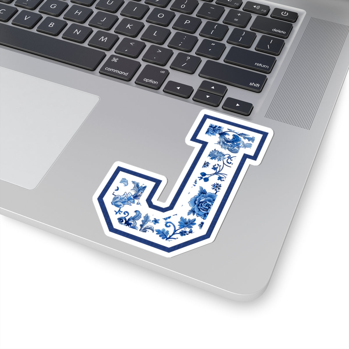 Chinoiserie Letter J Kiss Cut Sticker