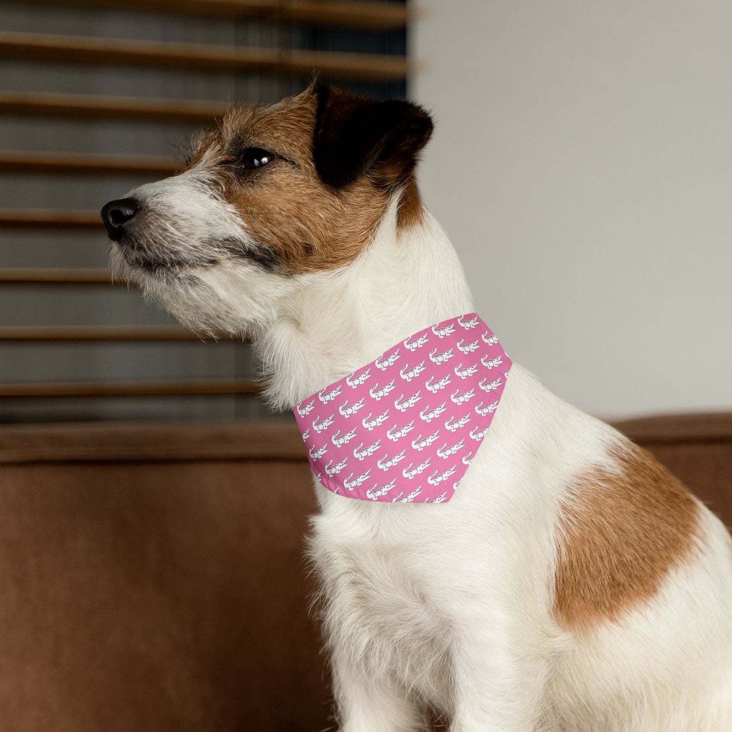 Pink Gators Pet Bandana Collar