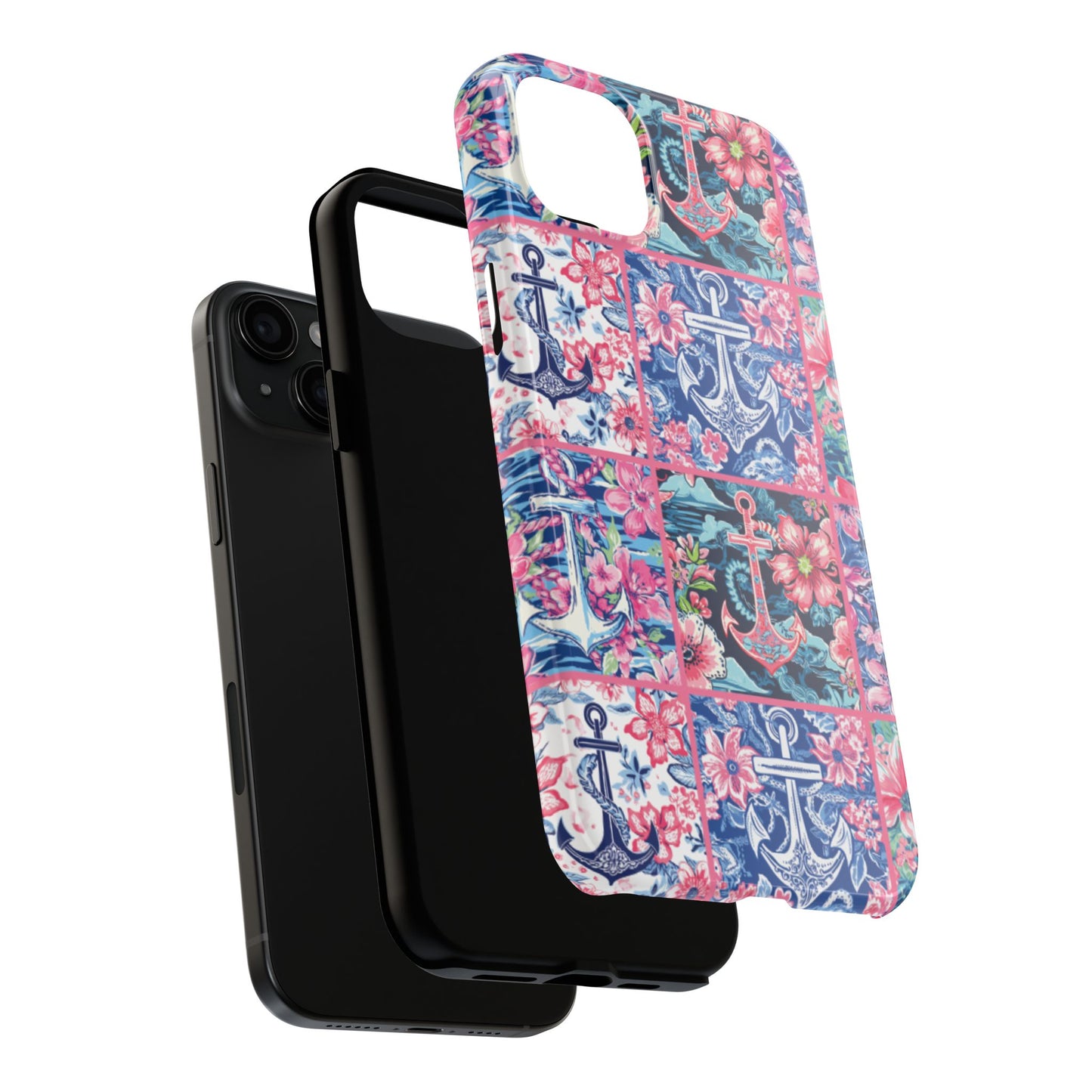 Floral Anchors Tough Phone Case