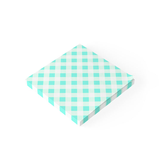 Preppy Aqua Gingham Post-it® Note Pads