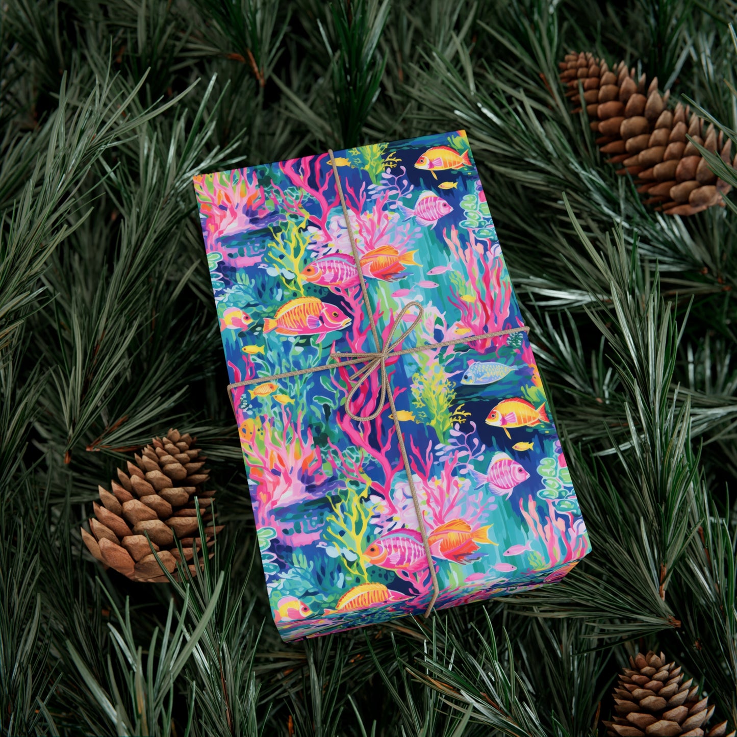 Watercolor Fish Pattern Gift Wrap