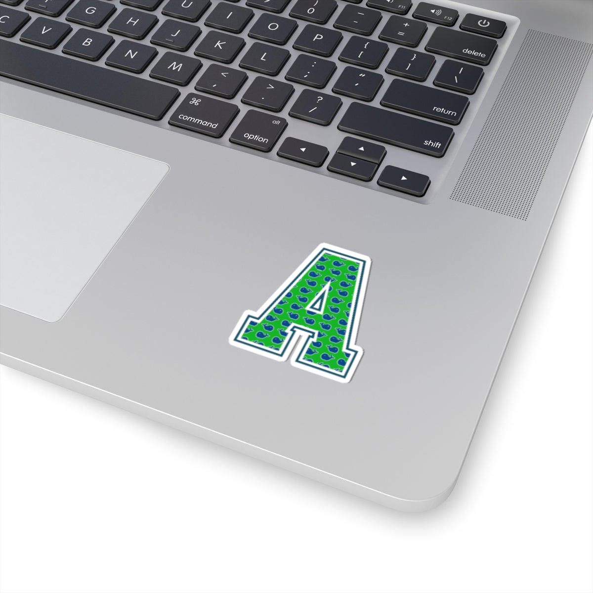 Preppy Letter A Kiss Cut Sticker