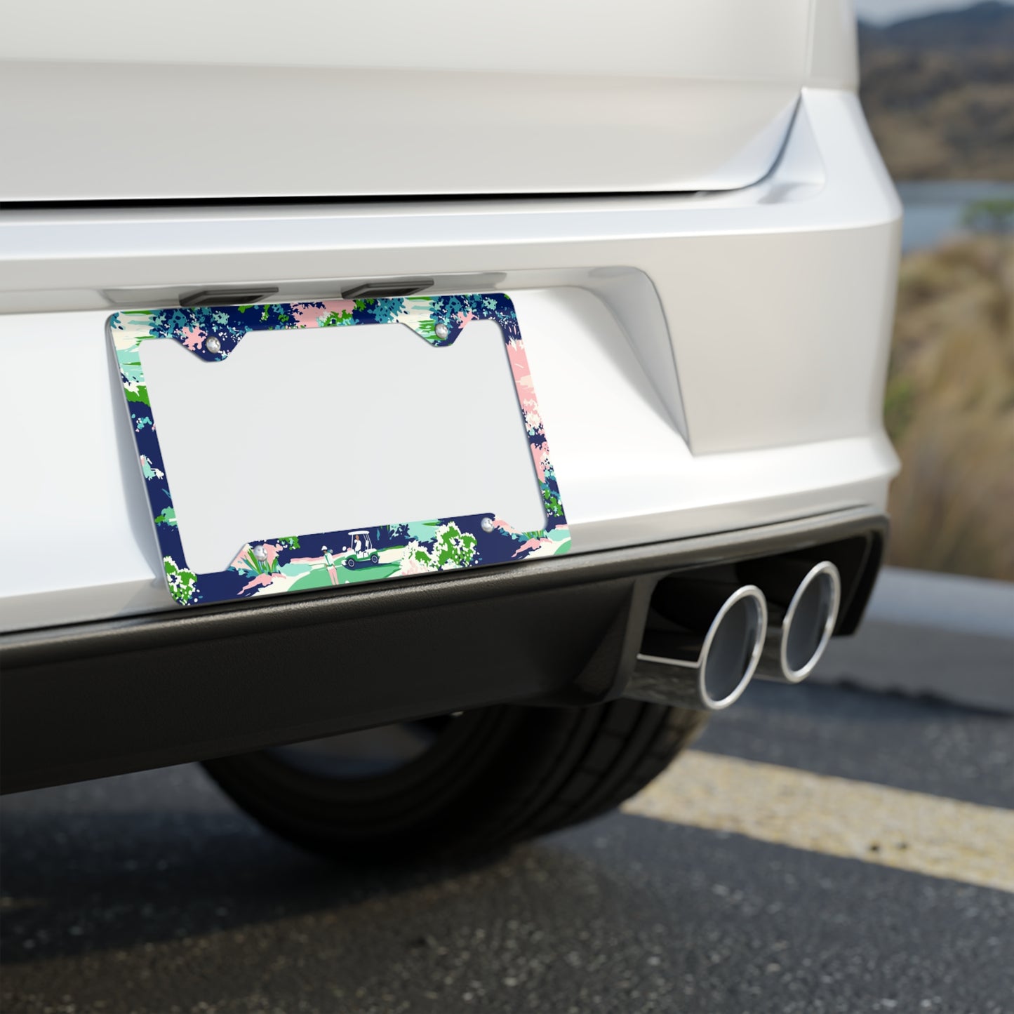 Golf Metal License Plate Frame
