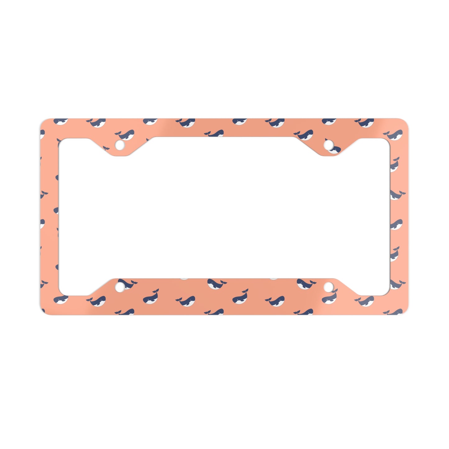 Whimsical Whales Metal License Plate Frame