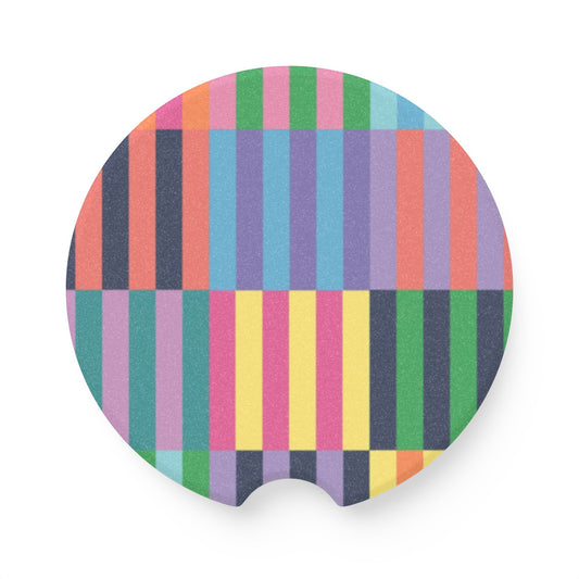 Color Blocks Soapstone Car Coaster