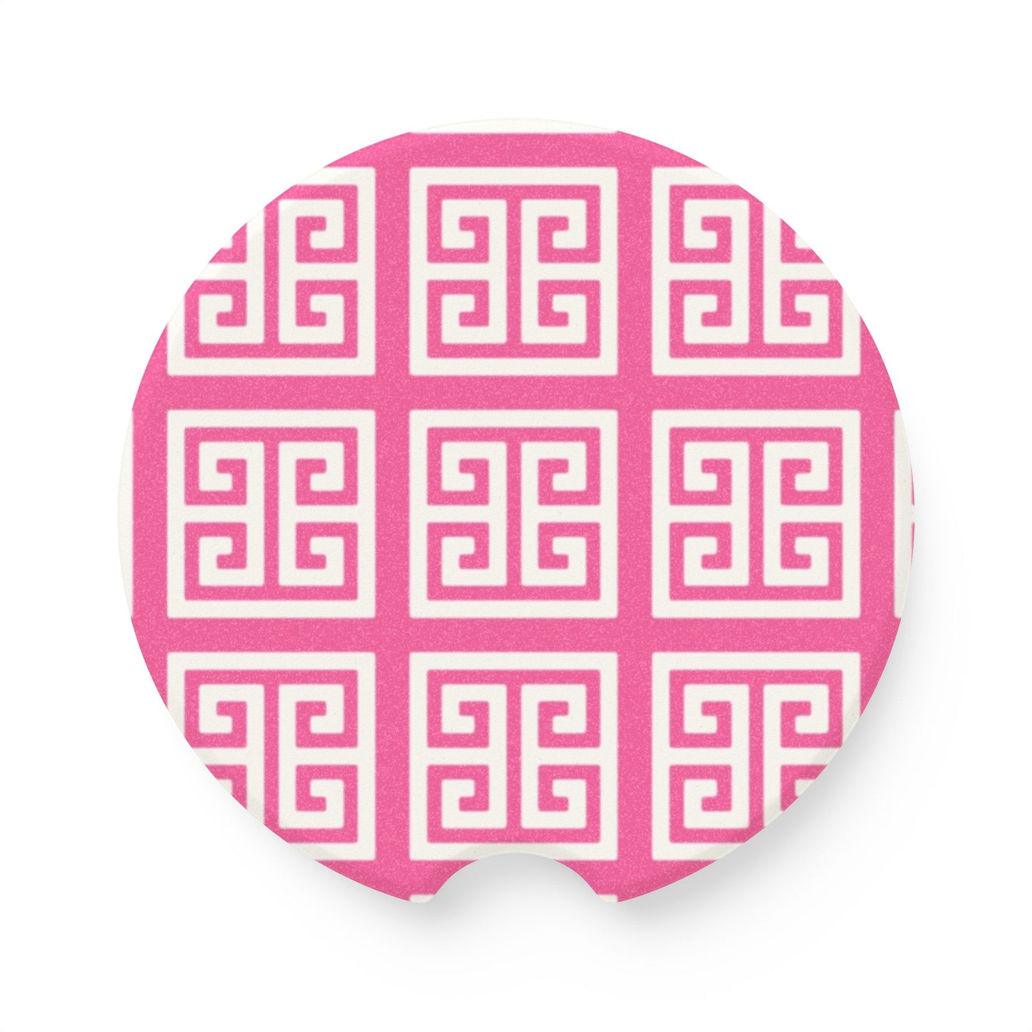 Chinoiserie Fuchsia Soapstone Car Coaster