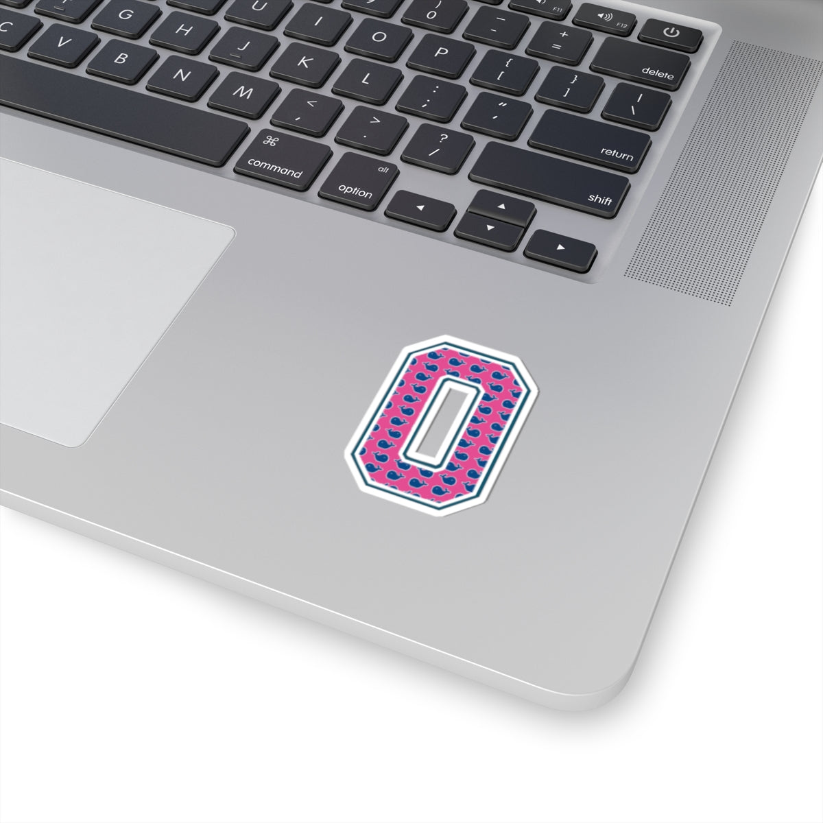 Preppy Letter O Kiss Cut Sticker