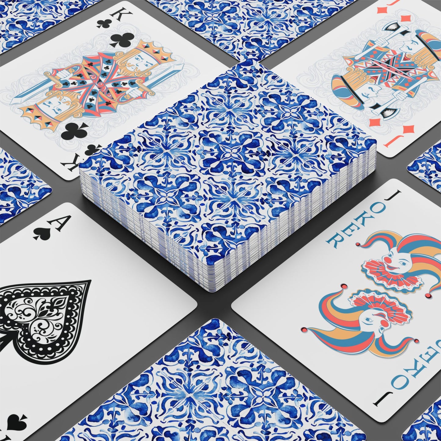 Blue Tile Playing Cards