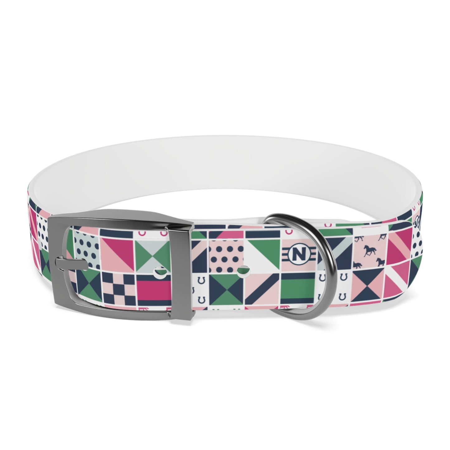 Equestrian Patchwork Dog Collar