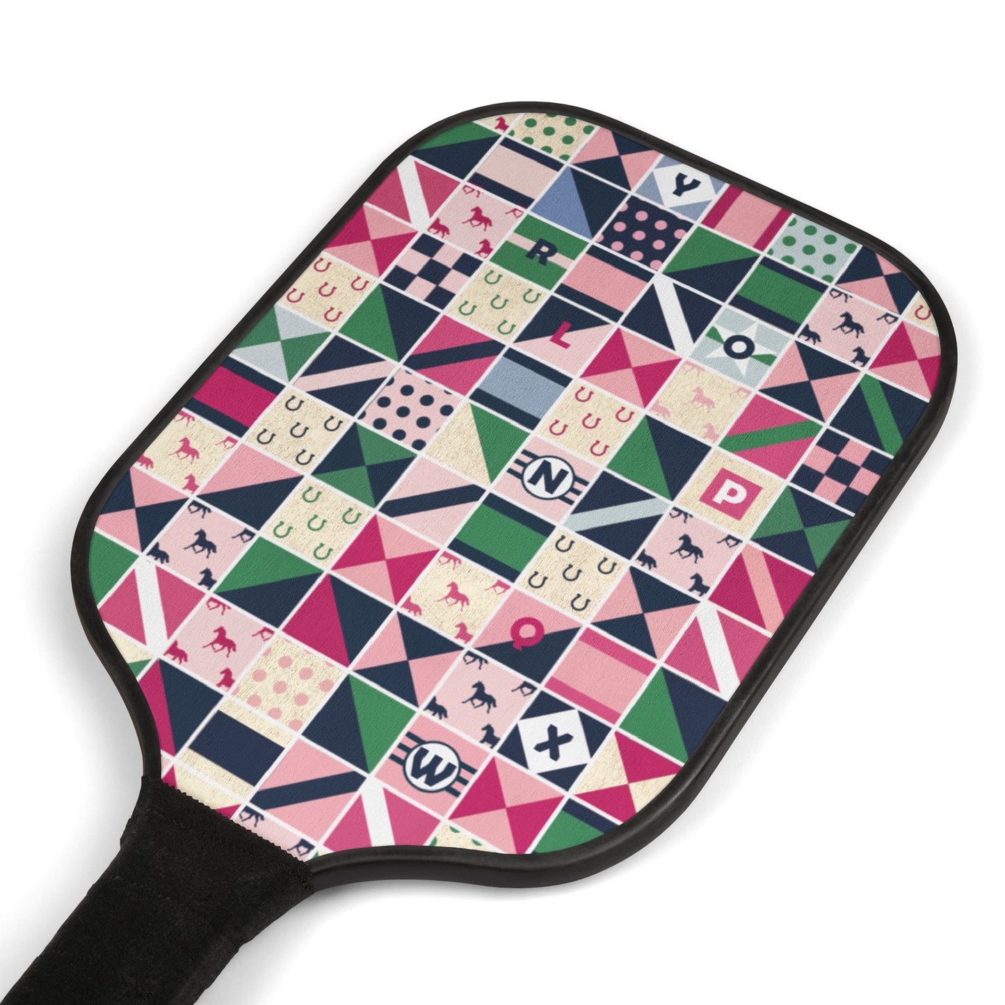 Equestrian Patchwork Pickleball Paddle Set