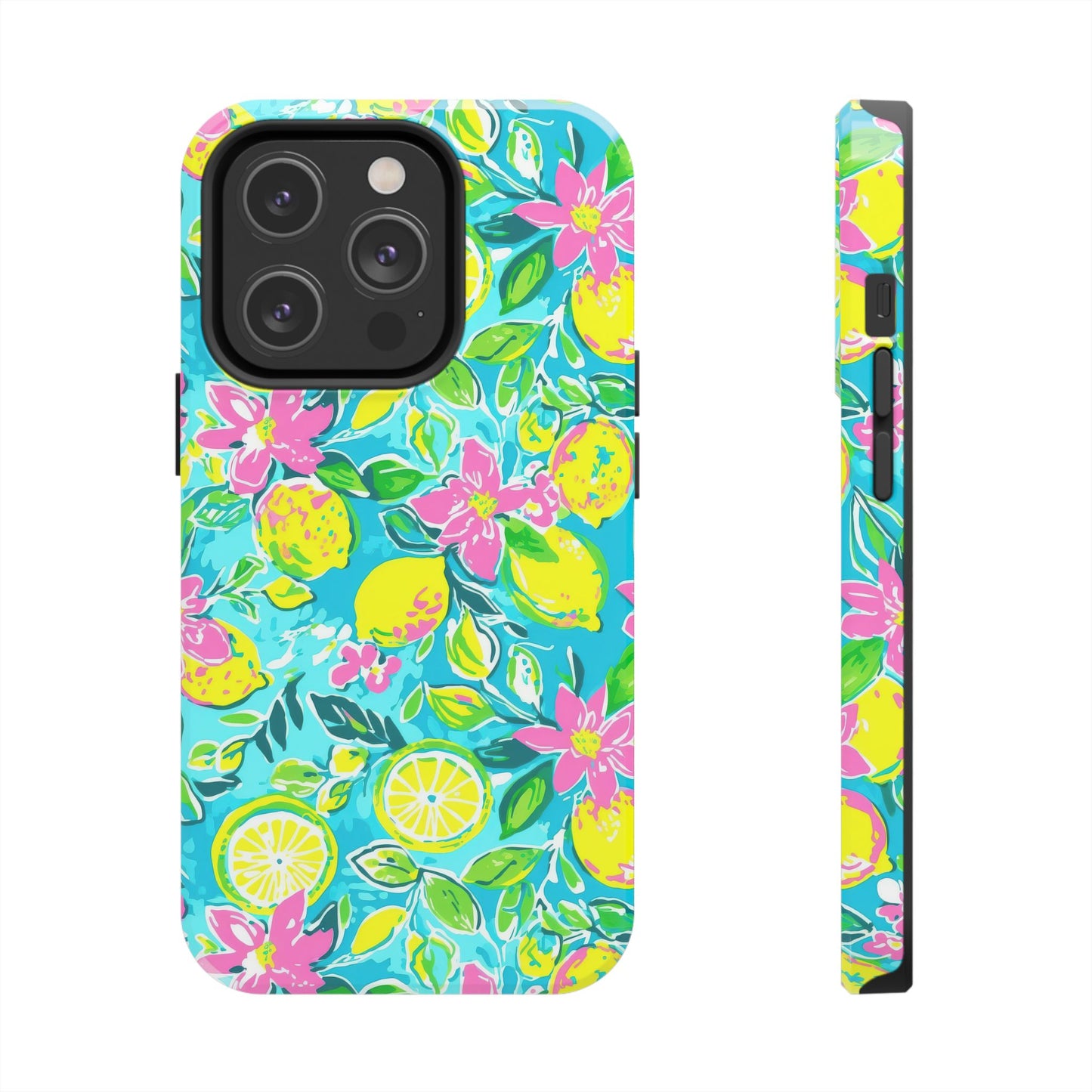 Lemon Floral Tough Phone Case