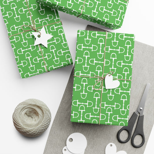 Green Equestrian Gift Wrap