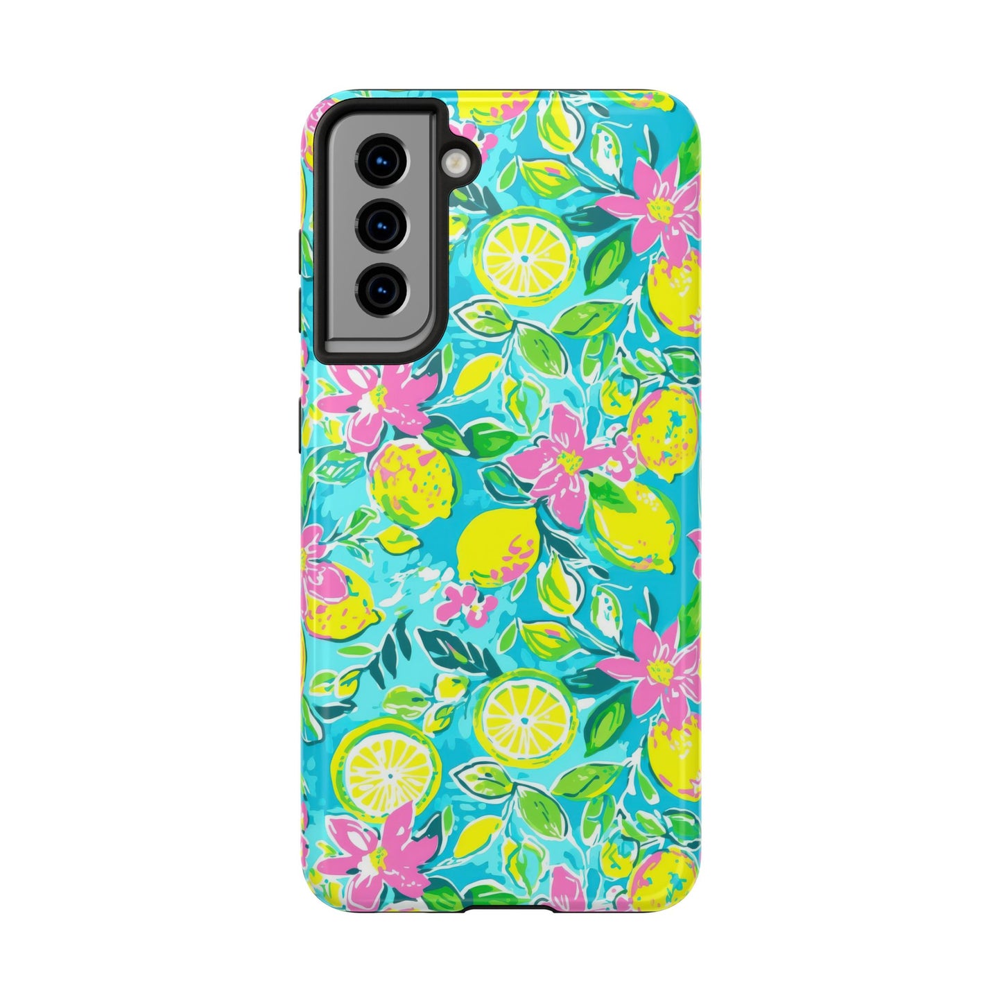 Lemon Floral Tough Phone Case