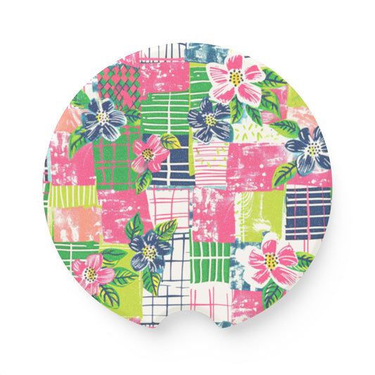 Tropical Madras Soapstone Car Coaster