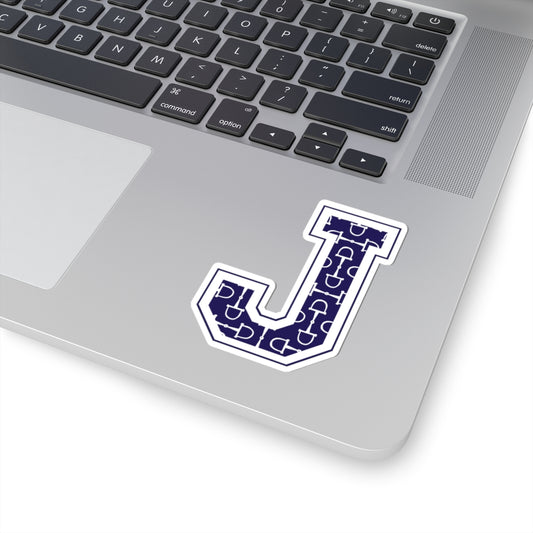 Equestrian Letter J Kiss Cut Sticker