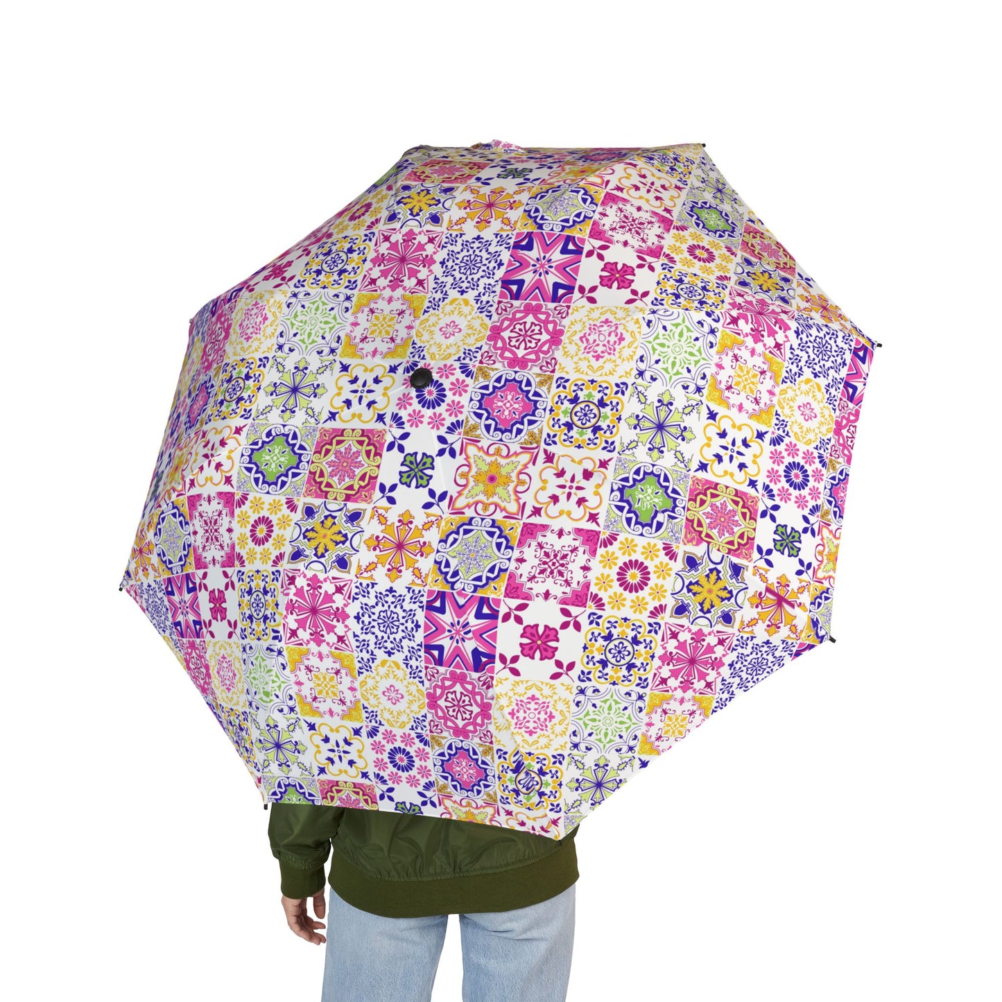 Tiled Semi-Automatic Foldable Umbrella