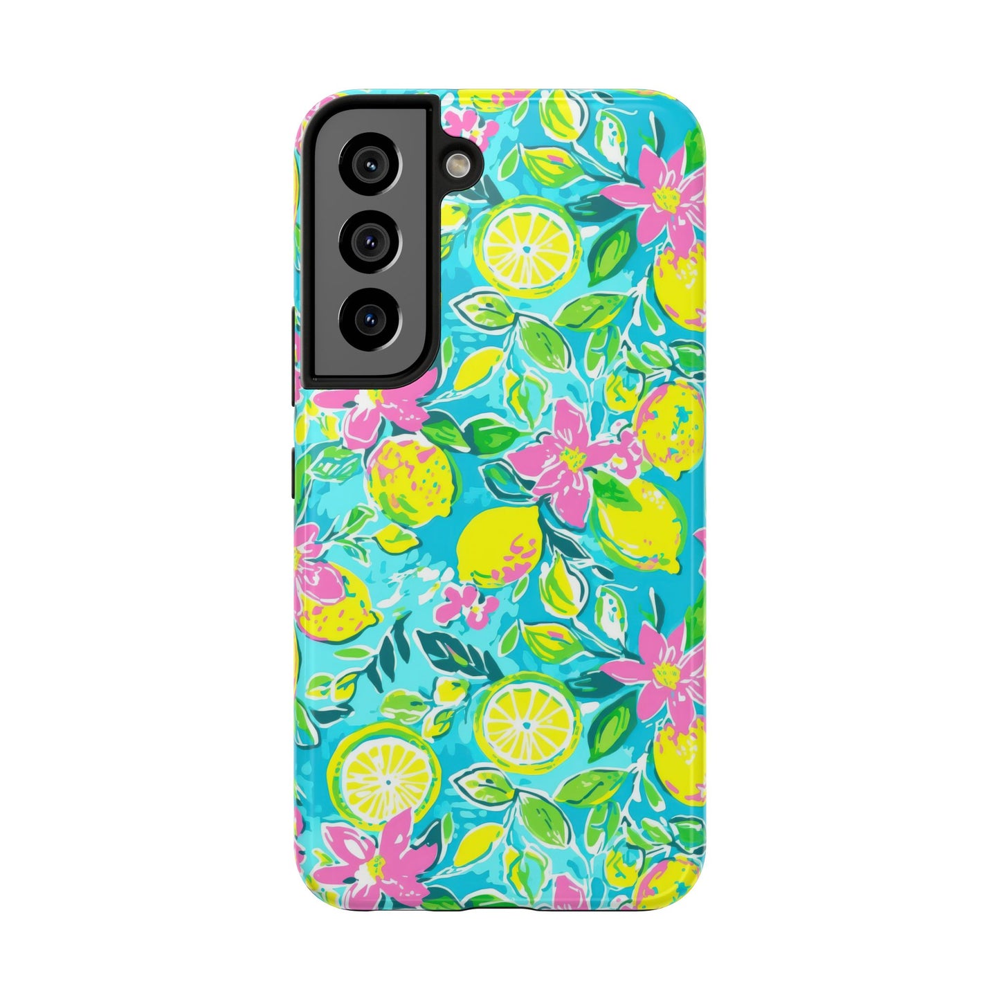 Lemon Floral Tough Phone Case