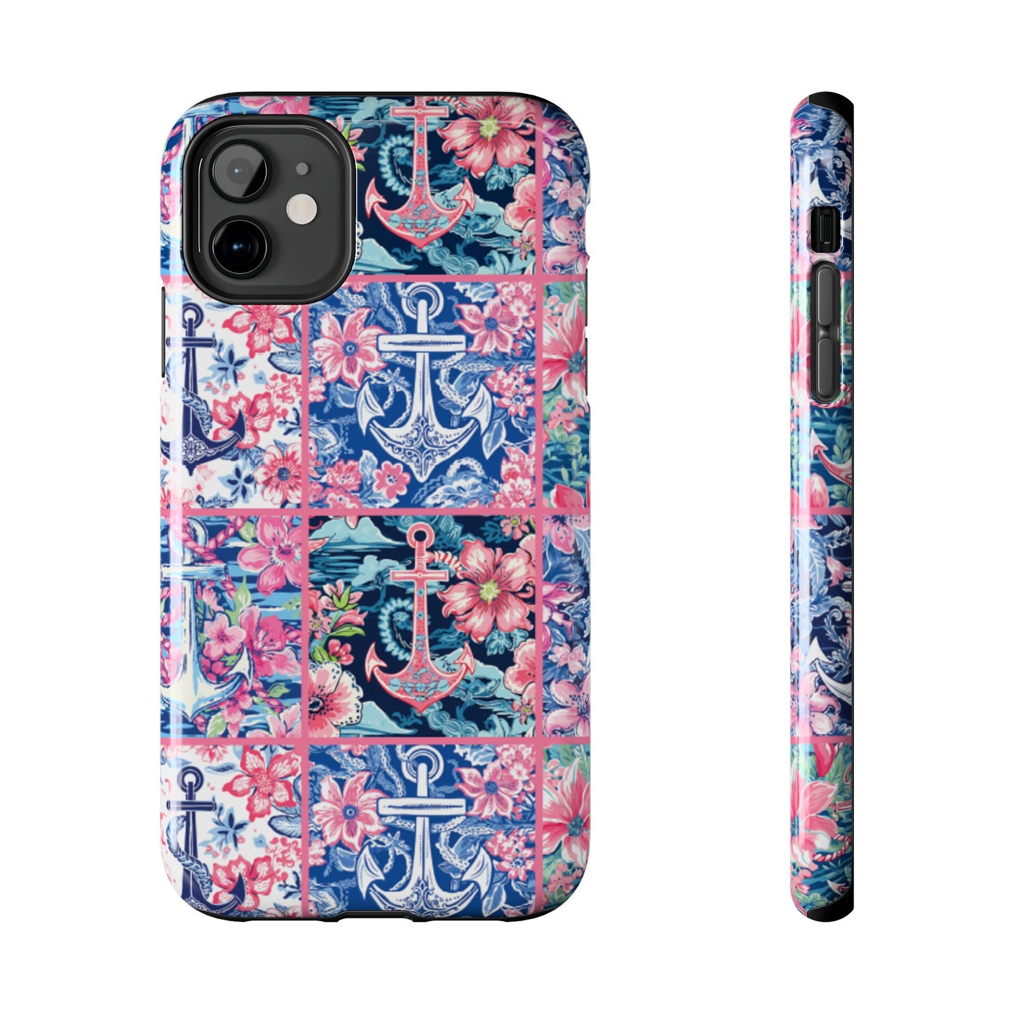 Floral Anchors Tough Phone Case