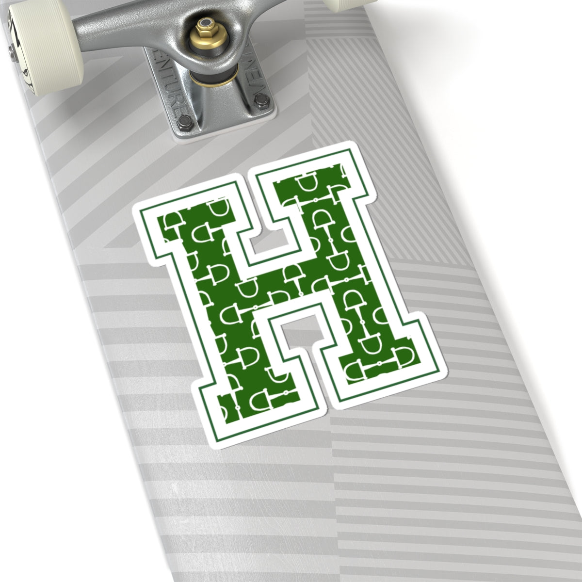 Equestrian Letter H Kiss Cut Sticker