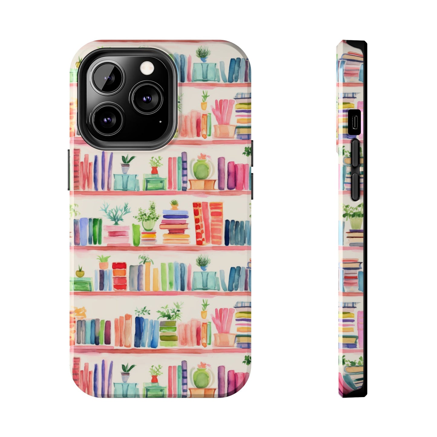 Colorful Bookshelf Tough Phone Cases