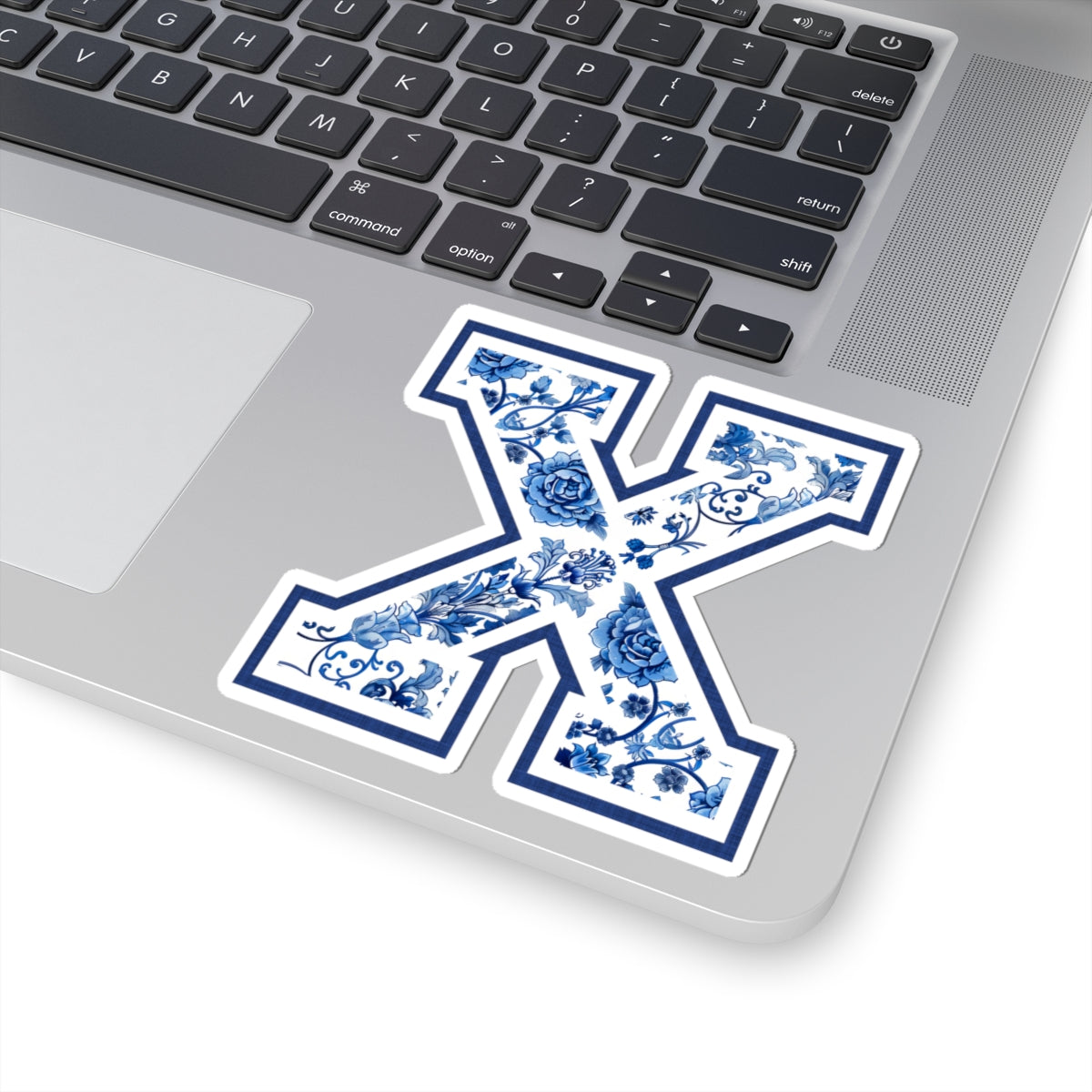 Chinoiserie Letter X Kiss Cut Sticker