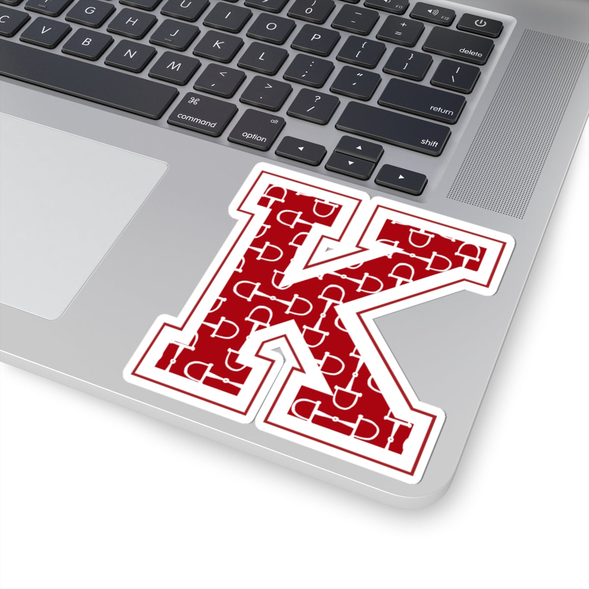 Equestrian Letter K Kiss Cut Sticker