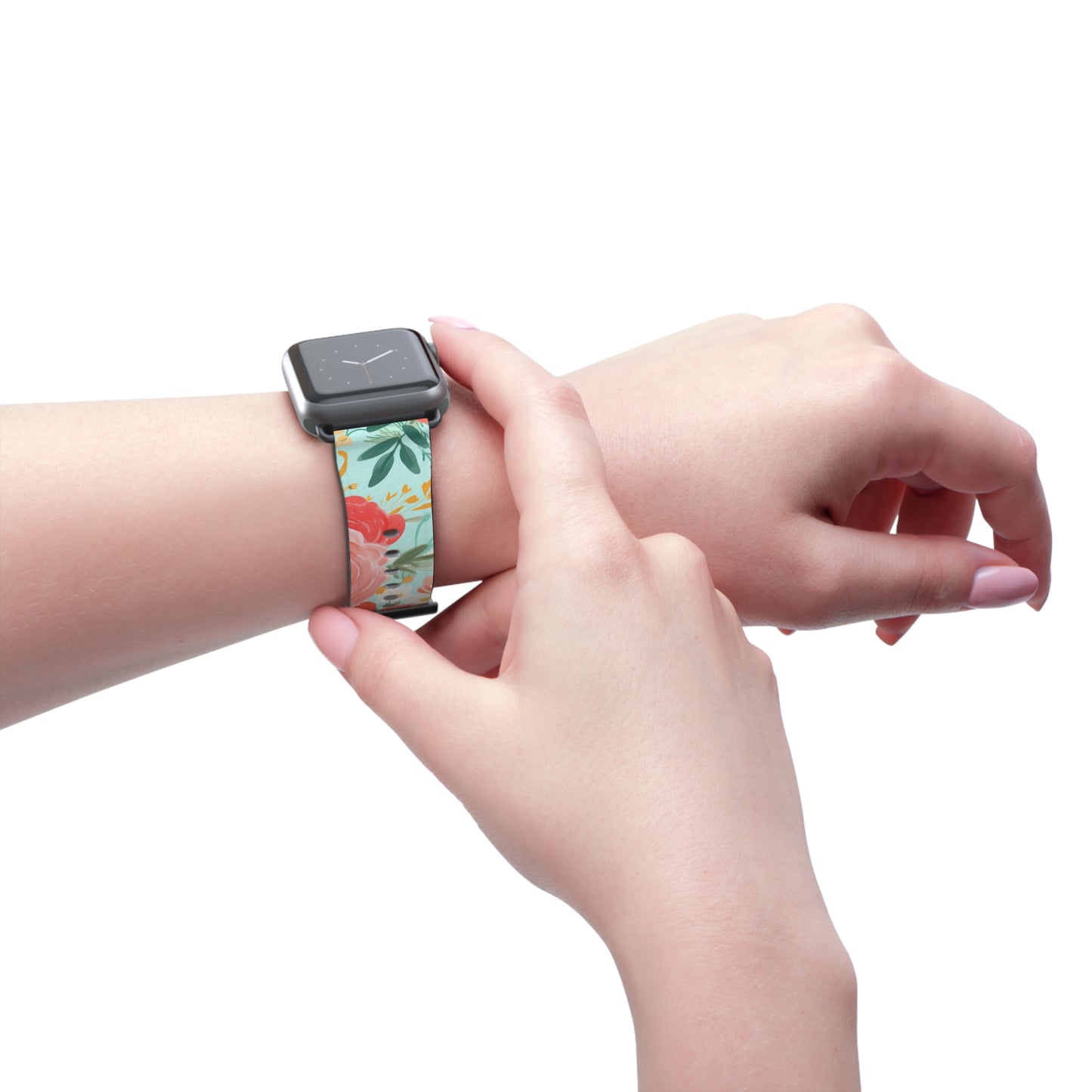 Coral Floral Watch Band