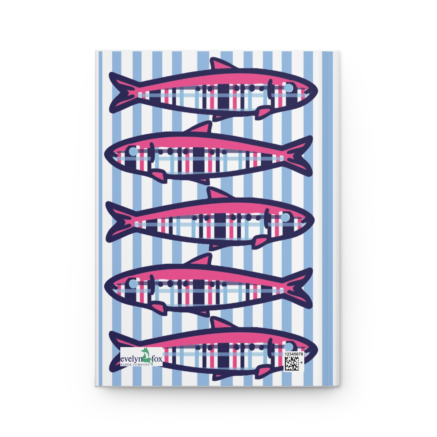 Plaid Sardines Hardcover Journal