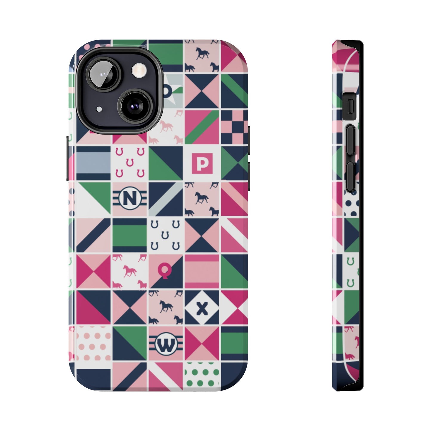 Equestrian Patchwork Tough Phone Case