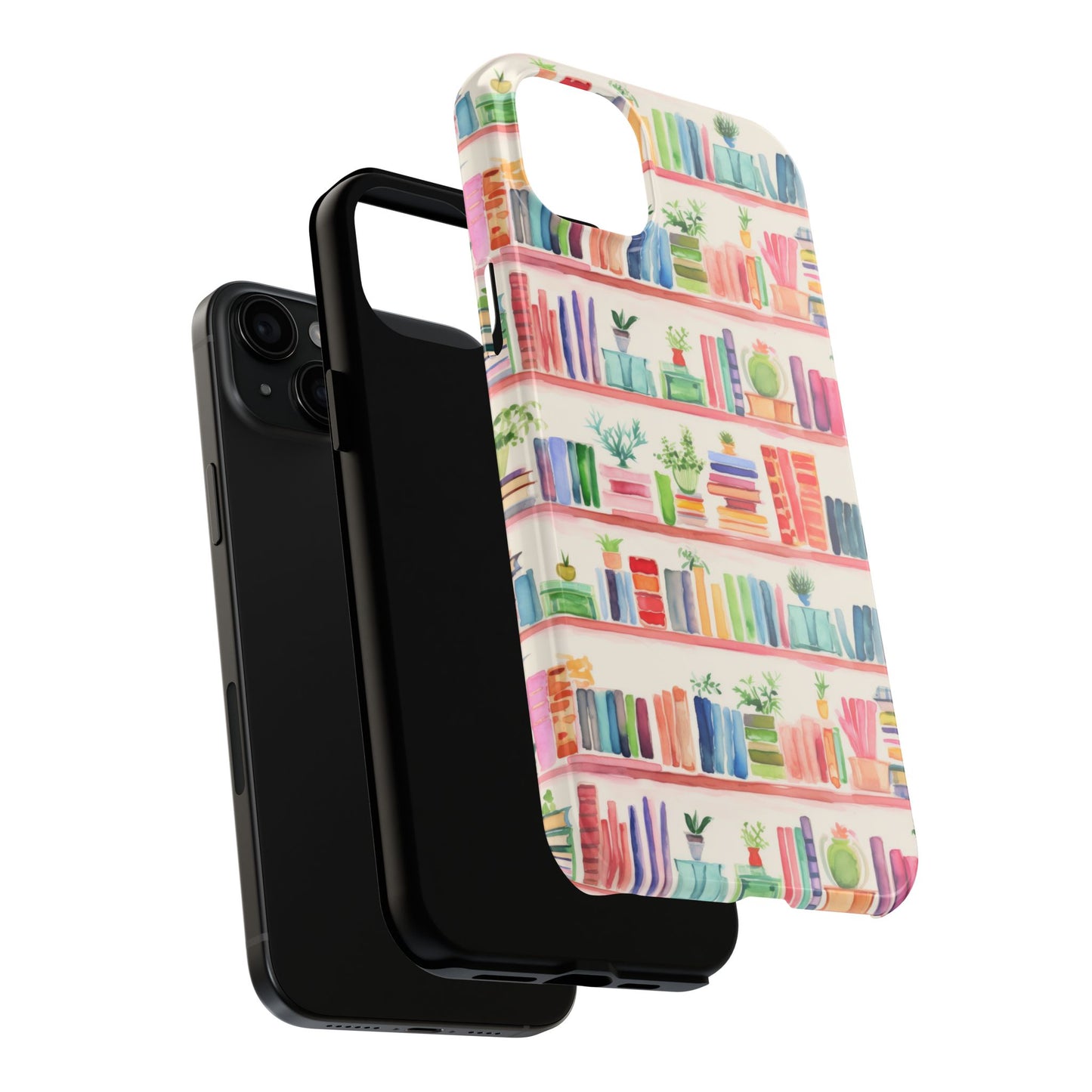 Colorful Bookshelf Tough Phone Cases