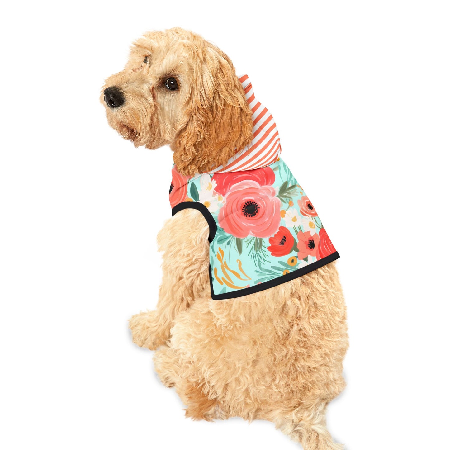Coral Floral Pet Hoodie