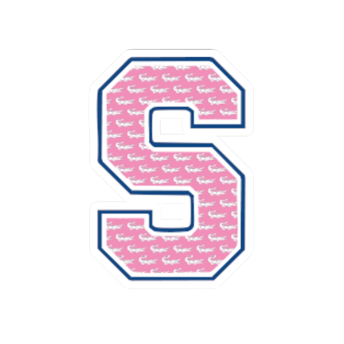 Preppy Letter S Kiss Cut Sticker
