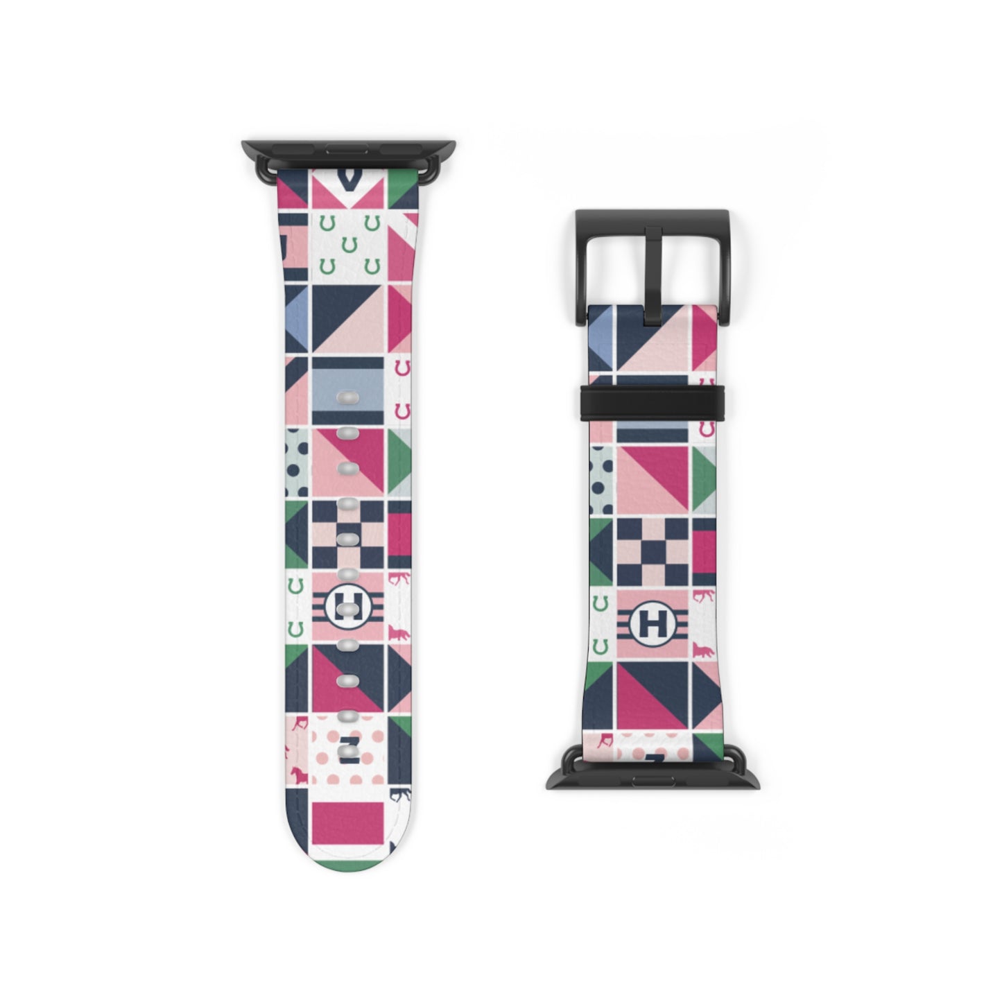 Equestrian Patchwork Watch Band