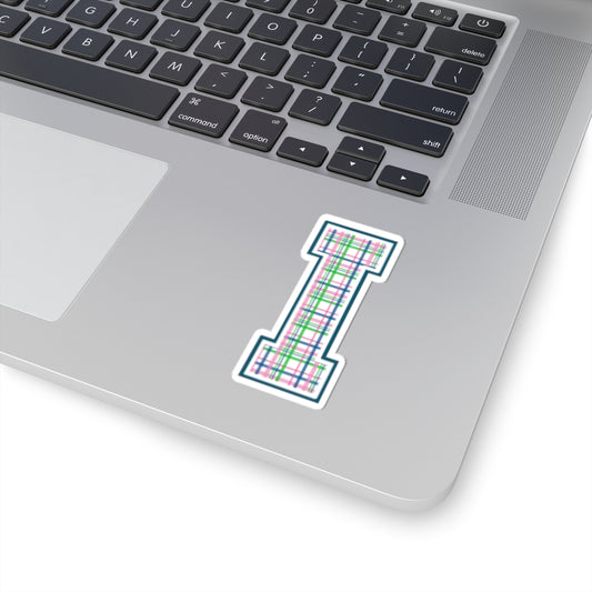 Preppy Letter I Kiss Cut Sticker