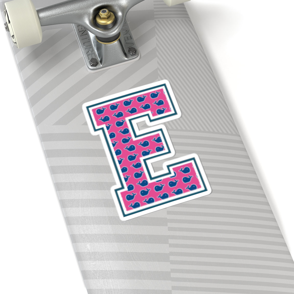 Preppy Letter E Kiss Cut Sticker