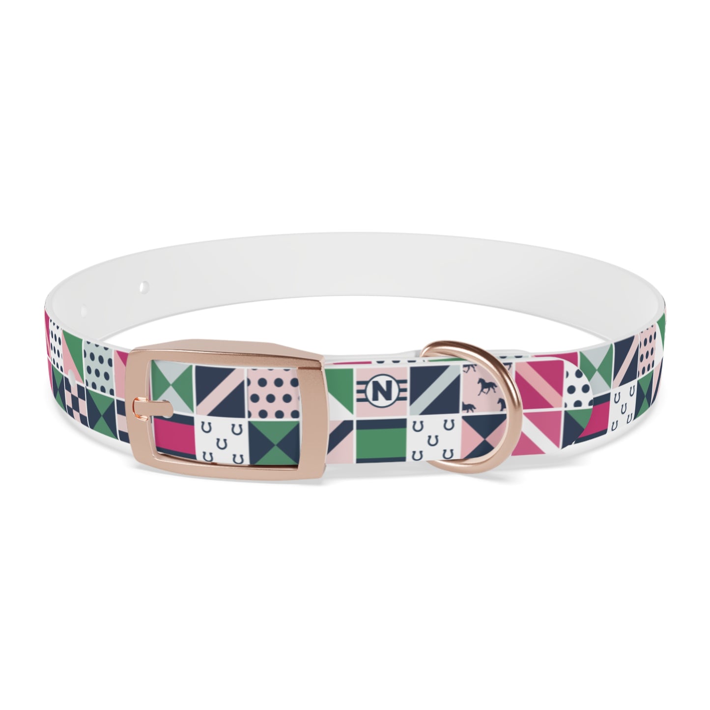 Equestrian Patchwork Dog Collar