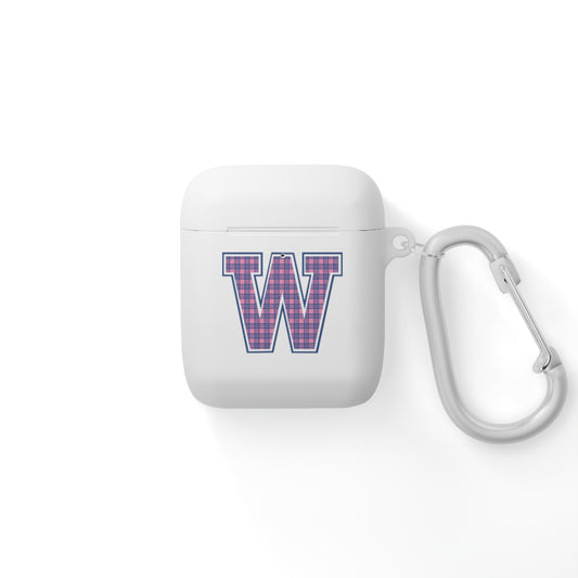 Preppy Letter W AirPods Case Cover