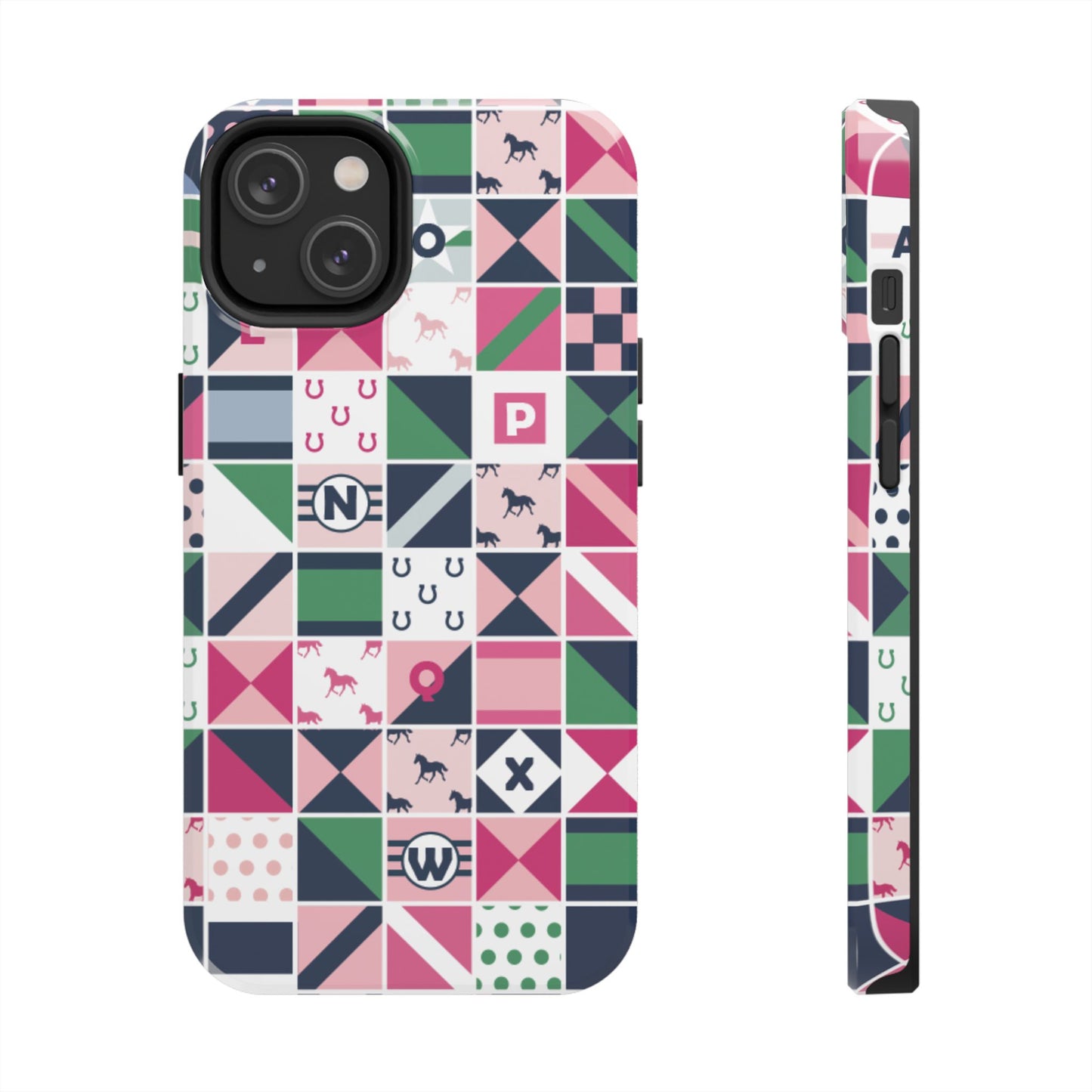 Equestrian Patchwork Tough Phone Case