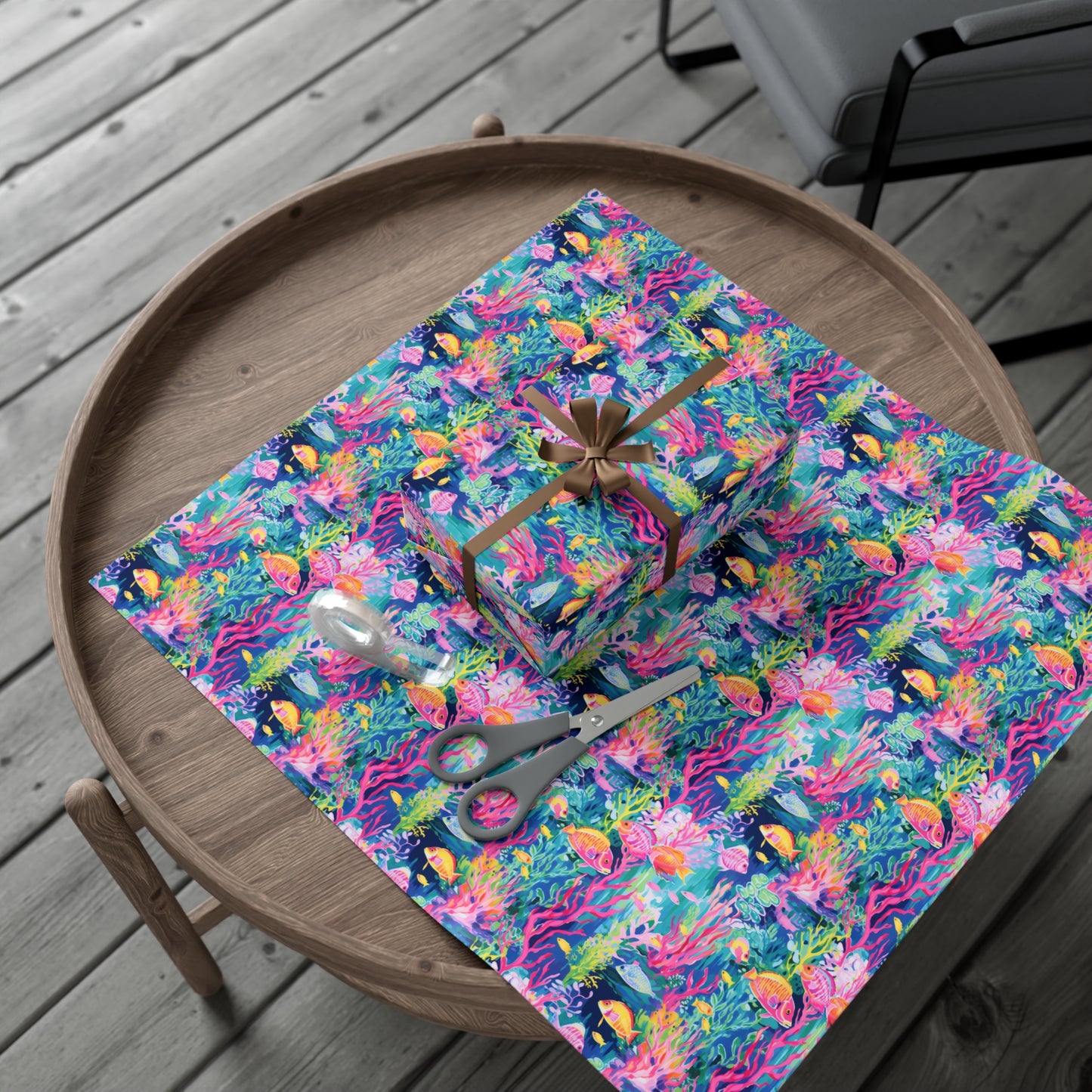 Watercolor Fish Pattern Gift Wrap