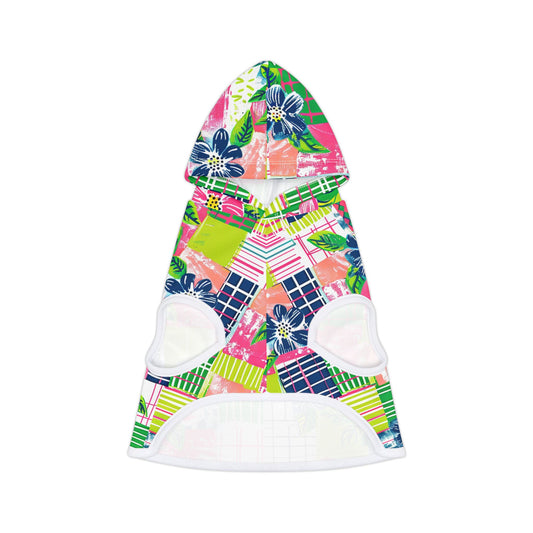 Tropical Madras Pet Hoodie