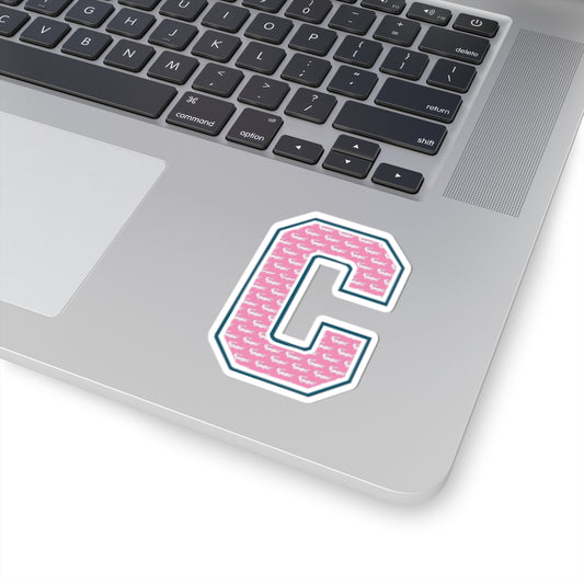 Preppy Letter C Kiss Cut Sticker