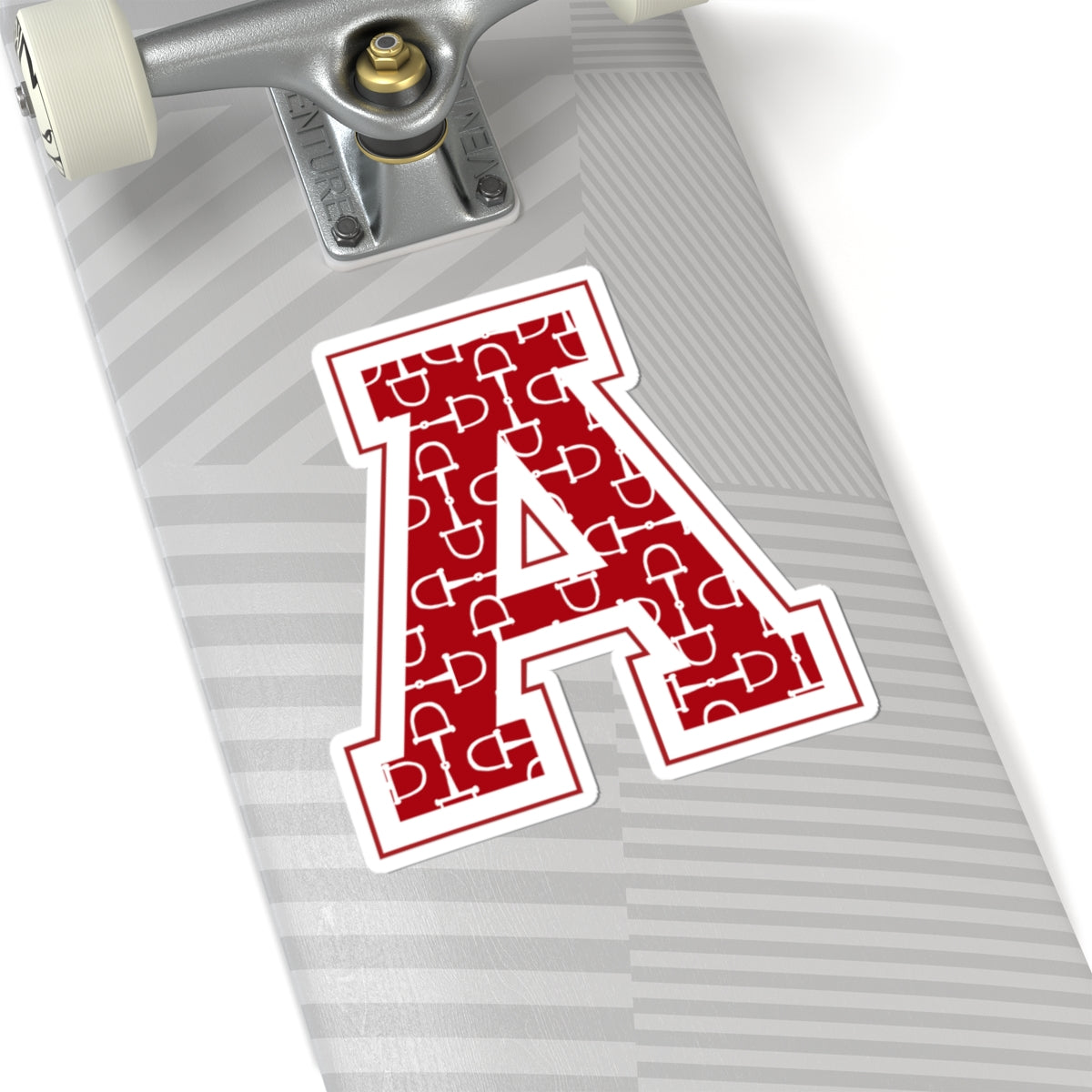 Equestrian Letter A Kiss Cut Sticker