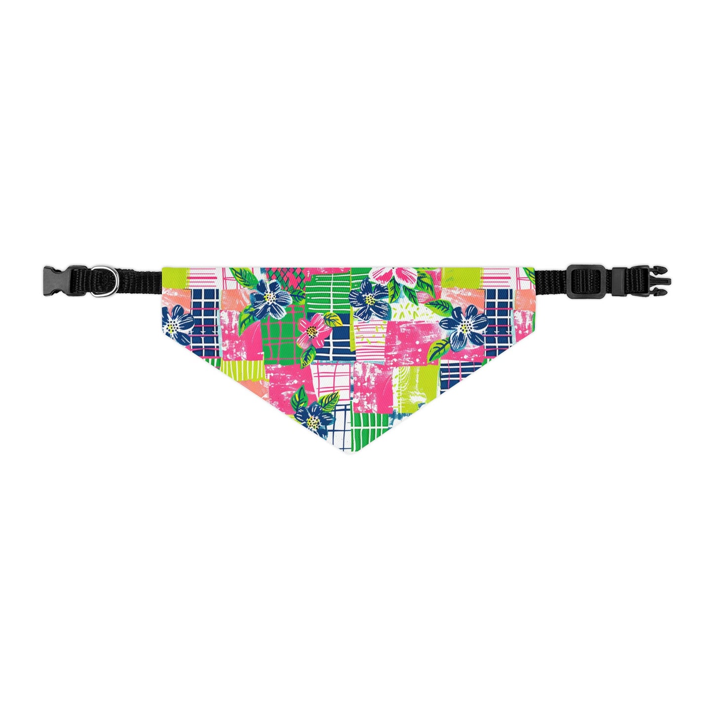 Tropical Madras Pet Bandana Collar