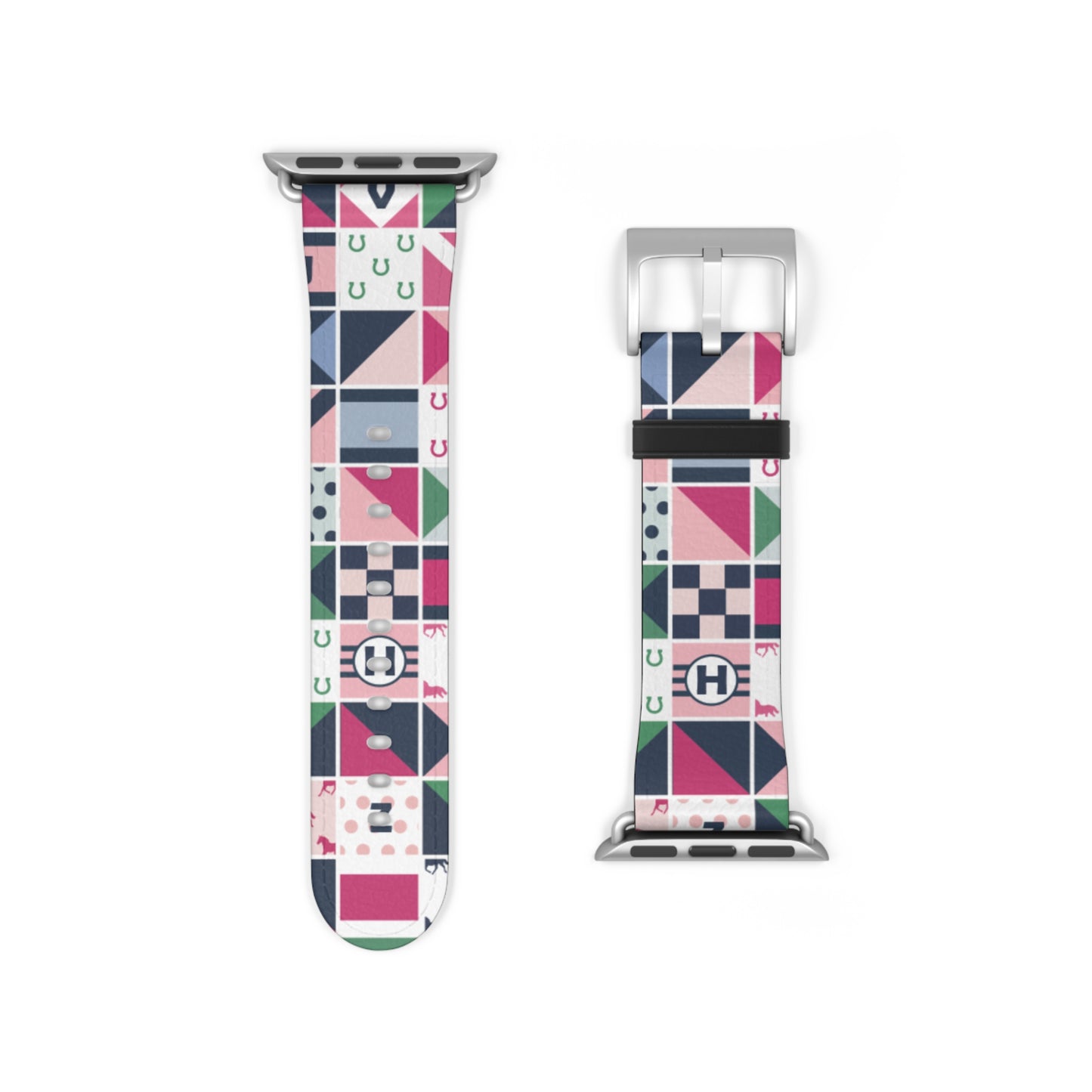 Equestrian Patchwork Watch Band