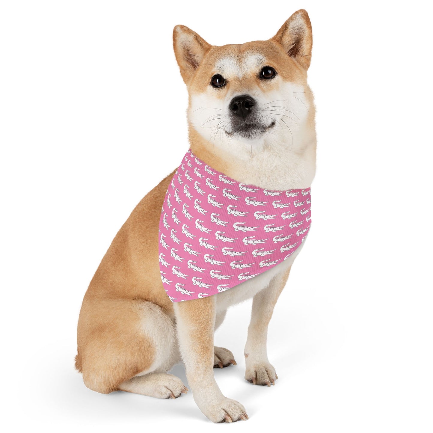 Pink Gators Pet Bandana Collar