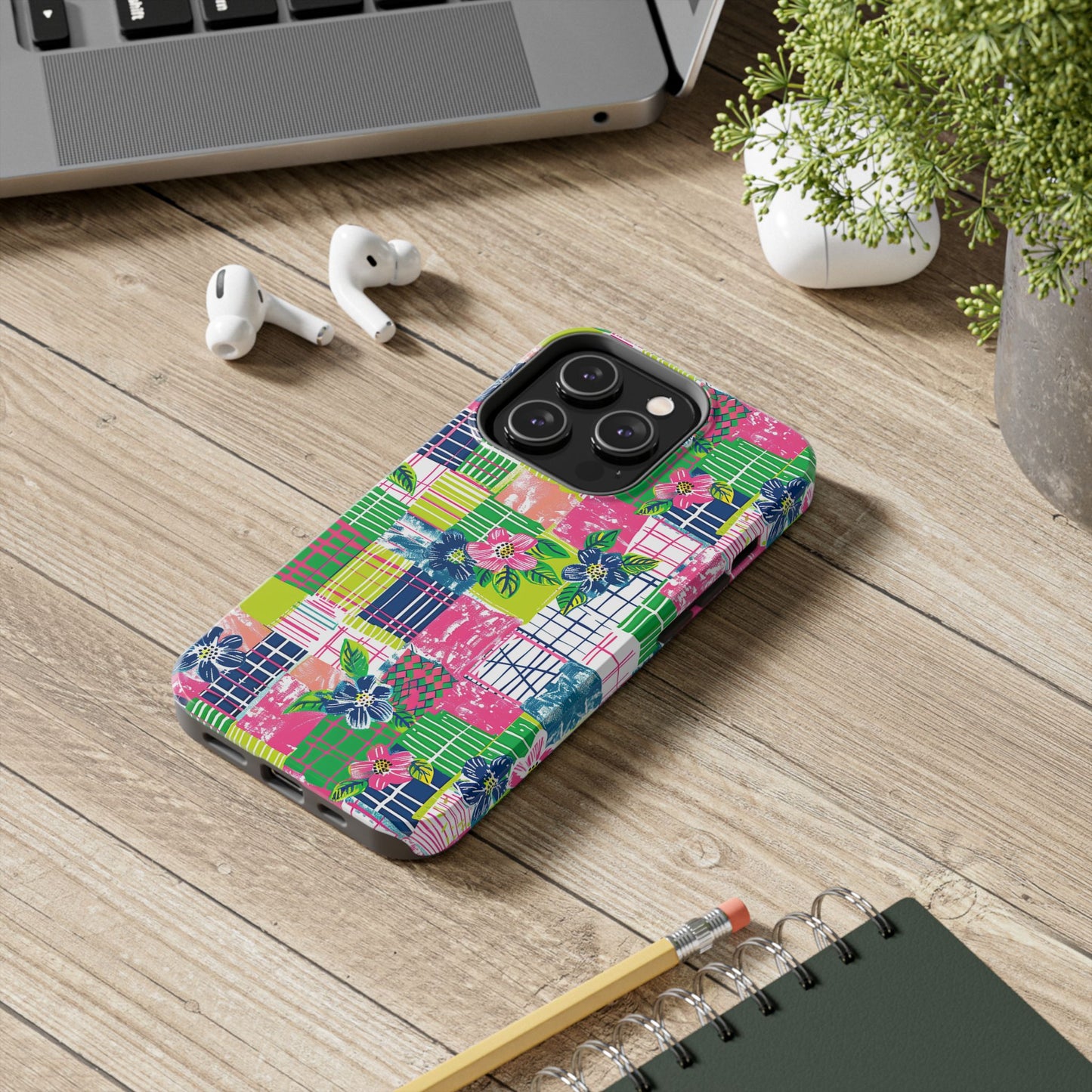 Tropical Madras Tough Phone Case